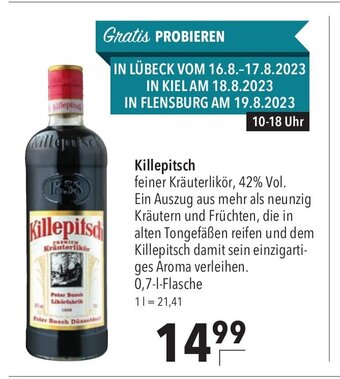 CITTI Markt Killepitsch feiner Kräuterlikör, 42% Vol. 700ml Angebot