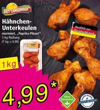 Norma GUT LANGENHOF Hähnchen-Unterkeulen 1 kg Packung Angebot