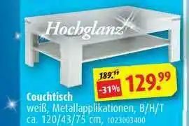 ROLLER Couchtisch Hochglanz Angebot