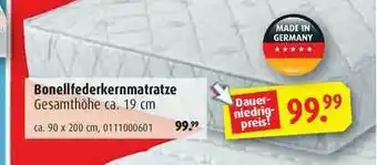 ROLLER Bonellfederkernmatratze Angebot