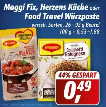 Simmel Maggi Fix, Herzensküche oder Food Travel Würzpaste 26-92g Beutel Angebot