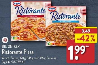 Aldi Nord DR. OETKER Ristorante Pizza 320 g, 345 g oder 355 g Angebot