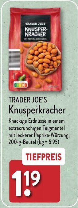 Aldi Nord TRADER JOE'S Knusperkracher 200 g Beutel Angebot