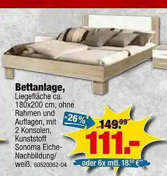 SB Lagerkauf Bettanlage Angebot