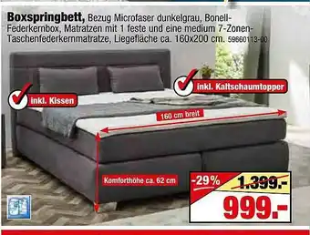 SB Lagerkauf Boxspringbett Angebot