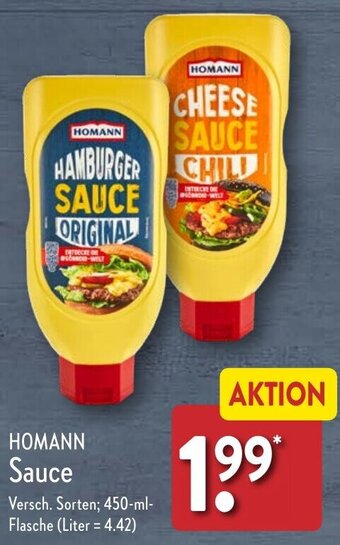 Aldi Nord Homann Sauce 450 ml Flasche Angebot