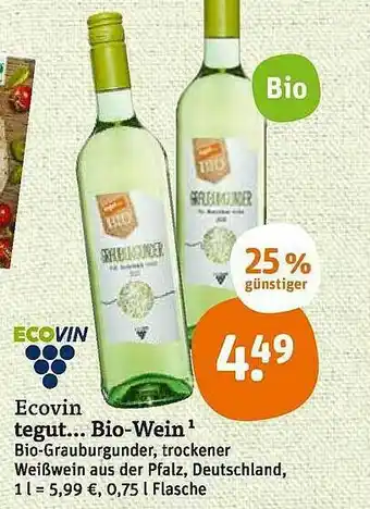 tegut Ecovin Bio-wein Angebot