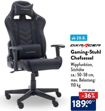 Aldi Nord DXRACER Gaming-Stuhl Chefsessel Angebot