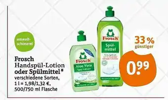 tegut Frosch Handspül-lotion Oder Spülmittel Angebot