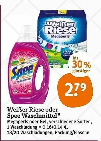 tegut Weißer Riese Oder Spee Waschmittel Angebot