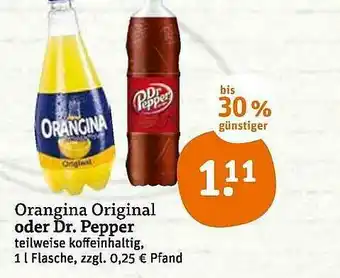 tegut Orangina Original Oder Dr Pepper Angebot