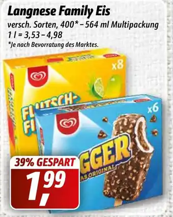 Simmel Langnese Family Eis 400-564ml Angebot