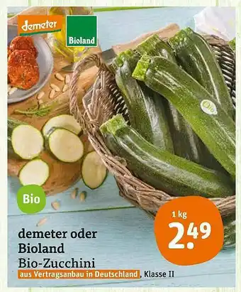 tegut Demeter Oder Bioland Bio-zucchini Angebot