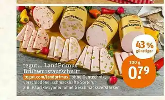 tegut Landprimus Brühwurstaufschnitt Angebot