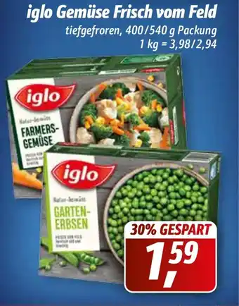 Simmel Iglo Gemüse Frisch vom Feld 400/540g Angebot