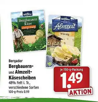 Wasgau Bergader Bergbauern Und Almzeit Käsescheiben Angebot