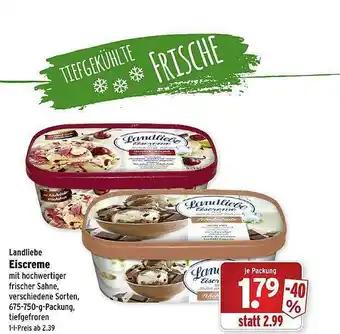 Wasgau Landliebe Eiscreme Angebot