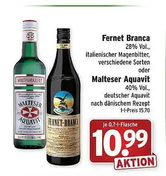 Wasgau Fernet Branca Oder Malteser Aquavit Angebot