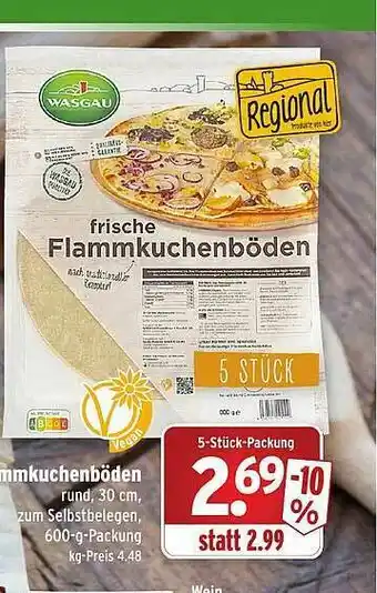 Wasgau Frische Flammkuchenböden Angebot