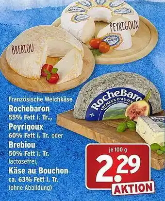 Wasgau Französische Weichkäse Rochebaron, Peyrigoux Brebiou Angebot