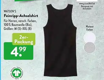 Aldi Süd Watson's Feinripp-achselshirt Angebot