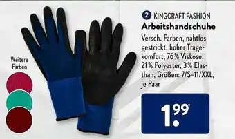 Aldi Süd Kingcraft Fashion Arbeitshandschuhe Angebot