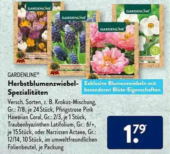 Aldi Süd Gardenline Herbstblumenzwiebel-spezialitäten Angebot