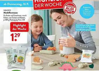 Aldi Süd Casa Deco Modelliermasse Angebot