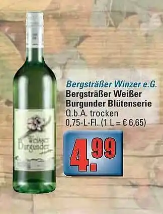 alldrink Bergsträßer Winzer Bergsträßer Weißer Burgunder Blütenserie Angebot