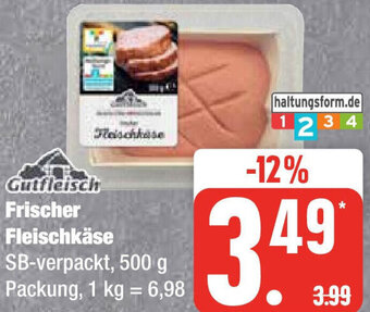 Marktkauf Gutfleisch Frischer Fleischkäse 500 g Packung Angebot