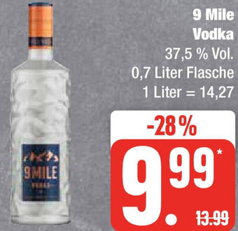 Marktkauf 9 Mile Vodka 0,7 Liter Flasche Angebot