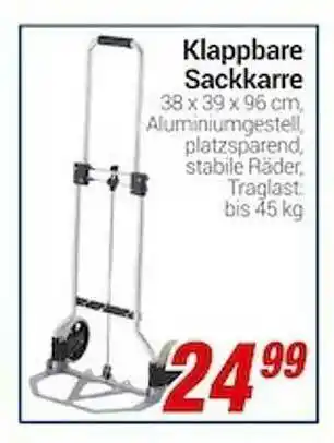 CENTERSHOP Klappbare Sackkarre Angebot