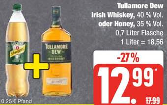 Marktkauf Tullamore Dew Irish Whiskey, oder Honey, 0,7 Liter Flasche Angebot