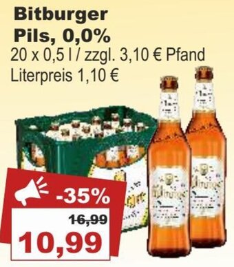 Bilgro Bitburger Pils, 0,0% 20 x 0,5 L Angebot