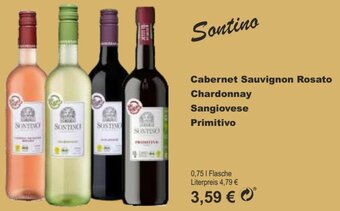 Bilgro Cabernet Sauvignon Rosato Chardonnay Sangiovese Primitivo 0,75 L Flasche Angebot