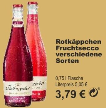 Bilgro Rotkäppchen Fruchtsecco 0,75 L Flasche Angebot