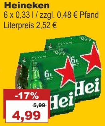 Bilgro Heineken 6x0,33 L Angebot