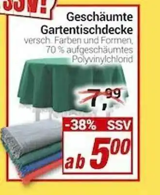 CENTERSHOP Geschäumte Gartentischdecke Angebot