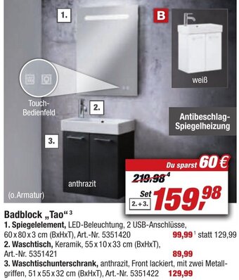 toom Baumarkt Badblock ,,Tao" Angebot