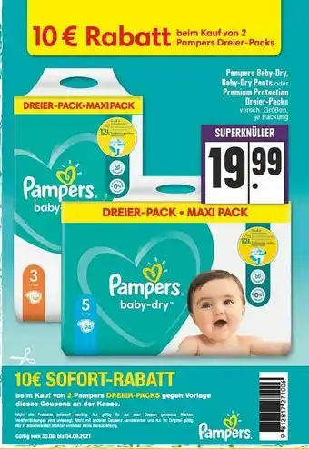 E-Center Pampers Baby-dry, Baby-dry Pants Oder Premium Protection Dreier-packs Angebot