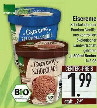 E-Center Eiscreme Edeka Bio Angebot