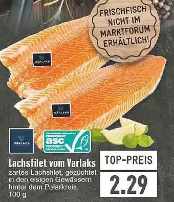 E-Center Lachsfilet Vom Varlaks Angebot