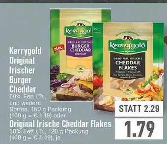 E-Center Kerrygold Original Irischer Burger Cheddar Oder Original Irische Cheddar Flakes Angebot