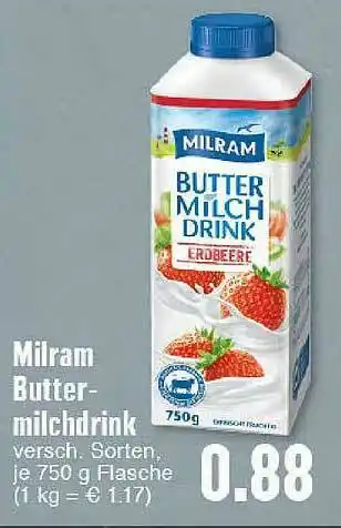 E-Center Milram Butter Milchdrink Angebot