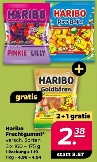 NETTO Haribo Fruchtgummi 3 x 160-175 g Angebot