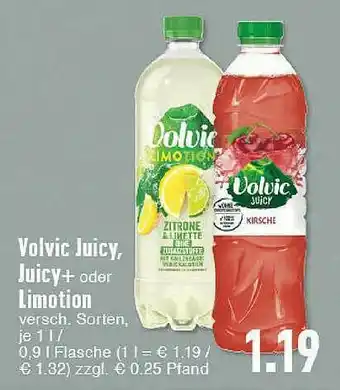 E-Center Volvic Juicy, Juicy+ Oder Limotion Angebot