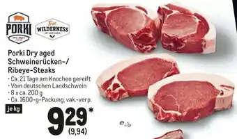 METRO Porki Dry Aged Schweinerücken/Ribeye Steaks 1600g Angebot