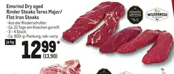 METRO Emsrind Dry Aged Rinder Steaks Teres Major/Flat Iron Steaks 800g Angebot