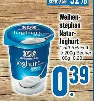 Edeka Weihenstephan Natur-joghurt Angebot