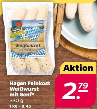 NETTO Hagen Feinkost Weißwurst mit Senf 330 g Angebot